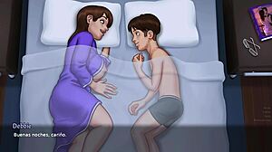 MADRASTRA ENAMORADA QUIERE DEJAR A SU HIJASTRO SIN UNA SOLA GOTA DE SEMEN EN LAS BOLAS summertime saga