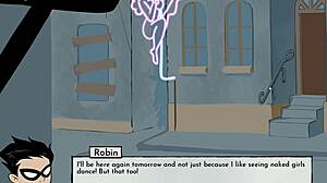 Pantha does pole dancing in batman parody