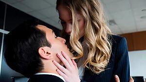 Erotic fantasies unfold in the office animation