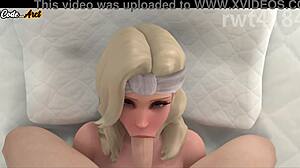 mercy rides cock and gets creamy load