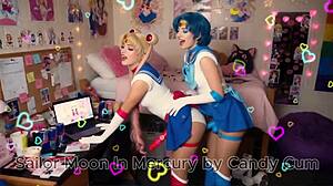 ai sailor moon in mercury cosplay by candy cum
