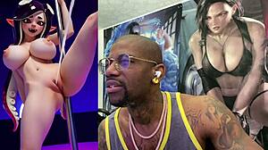 Nico Robin Squirts Hard While Jerking Giant Penis At Club
