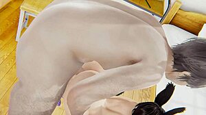 femboy yaoi rabbit gets fucked by big man