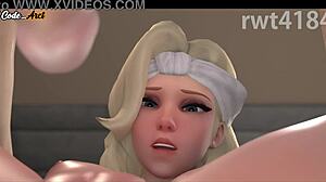 mercy rides cock and gets creamy load