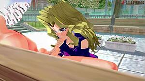 Mai Valentine Performs Blowjob In Yu Gi Oh Fantasy