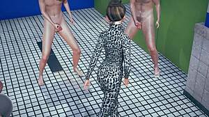 skinny gang bang full video from 3d game with group action
