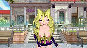 Mai Valentine Performs Blowjob In Yu Gi Oh Fantasy