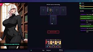 Playing a risky hentai game in public library