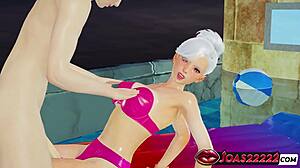 Sexy wet blonde murasaki in pool rule34 sensual massage