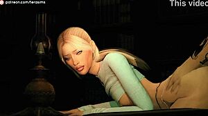 Naughty student is enjoying a big cock while the librarian watch