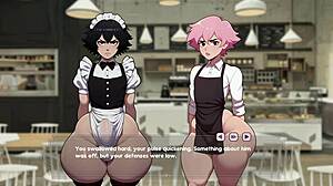 femboy gives blowjob in hotel