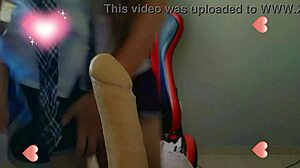 Horniest student fairy bliss cums during dildo masturbation