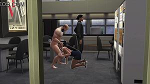nat the cumslut secretary gets free for all fuck at office