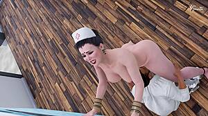 Sexy indian nurse deepthroats patient then gets licked