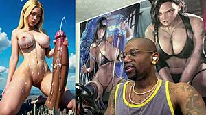 Nico Robin Squirts Hard While Jerking Giant Penis At Club