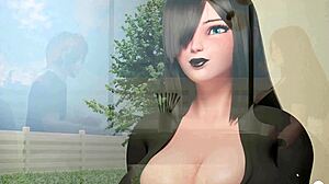 Mansion days taboo hentai game ep 6 shows my giant cock to stepsis at the gym