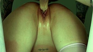 woman begs for harder sex and receives cum