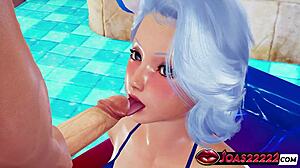 hot anime girl michie pool 3d animation rule34