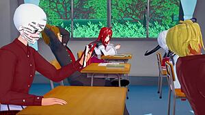 Hs dxd ntr has rias akeno begging for more