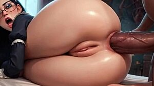 Spa bbc stretches hentai wife in gangbang creampie