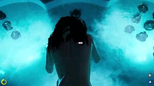 I invite her to hot tub and cum on her face in house party game vickie