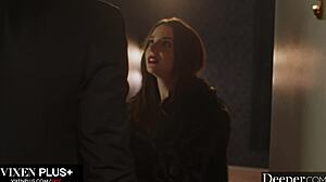 Deeper petite 18+ dancer maddie wren blindfolds jason luv and takes every inch of his bbc