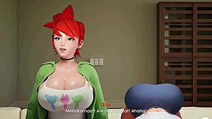 Mansion days taboo hentai game ep 6 shows my giant cock to stepsis at the gym