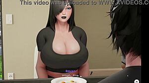 Mansion days taboo hentai game ep 6 shows my giant cock to stepsis at the gym