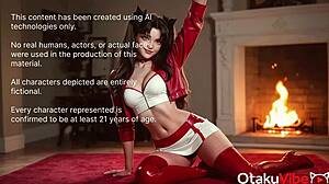 Rin tohsaka does special training to increase mana and cum in her mouth