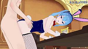Hoshimachi suisei and shishiro botan bunny girls have intense sex
