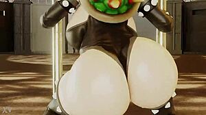 Bowsette moviendo ese culo en el tubo