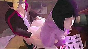 hentai hinata shows off her curves