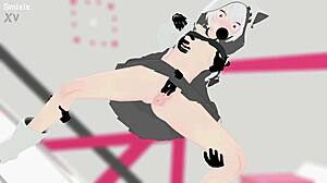 Azumaim loki hentai mmd 3d white hair clip