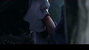 lady dimitrescu gives a blowjob