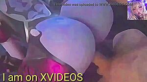 overwatch widowmaker appears in this hentai style scene