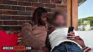 my married ebony milf neighbor said she was just borrowing sugar ended up gripping my cock