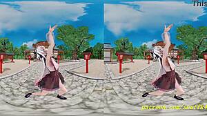 vr180 mmd ayame dances in hentai style