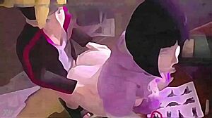 hentai hinata shows off her curves
