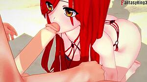 parasoul bikini beach sex 2 skullgirls full scene