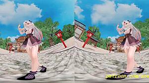 vr180 mmd ayame dances in hentai style