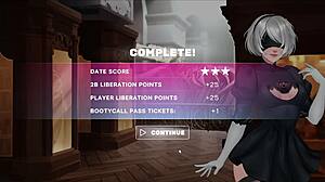horny 2b gets deep anal and creampie