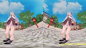 vr180 mmd ayame dances in hentai style