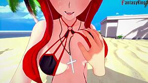 parasoul bikini beach sex 2 skullgirls full scene