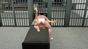 Detective and officer process new arrivals at station