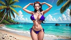one piece babes dance topless and nude in tiny bikinis for ai fans