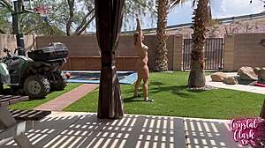 Stepmom Caught Skinny Dipping And Fucked Outdoors