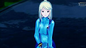 anime cosplay girl reaches squirting orgasm in costume