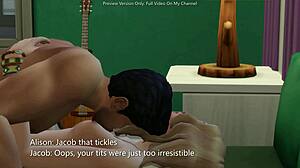 Shy 18 year old teen gets creampied for first time in sims