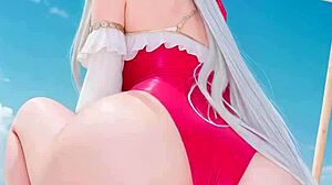 making love with silver haired girl on sunny beach