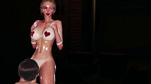 big tits succubus gets wet pussy licked then takes two vibrators making her squirt hard